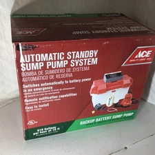 Ace Battery Powered Automatic Standby Sump Pump System Model 4164927