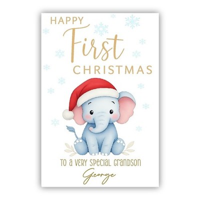 Personalisierte erste Weihnachtskarte - Karte für Jungen, Mädchen, Sohn, Tochter