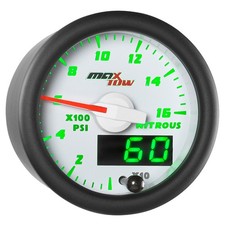 52mm White Green Maxtow 1600 Psi Nitrous Pressure Nos Gauge