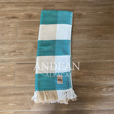 Handwoven Alpaca Wool Blanket: Andean Geometric Throw
