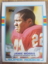 1989 Topps Football Card #252 Jamie Morris Rookie, Washington Redskins. rookie card picture