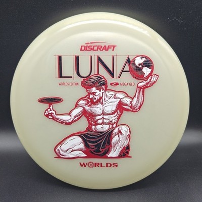 Discraft Mega Glo Luna Paul McBeth 2026 Worlds Glow/Red-White Stamp 174g