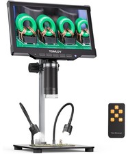 TOMLOV Digital Microscope 1200X Soldering Magnifier 10" Coin Microscope Camera
