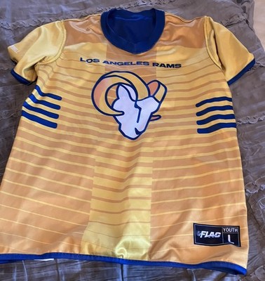 LOS ANGELES RAMS Flag Football NFL Reversible Youth LARGE Jersey FREE SHIPPING