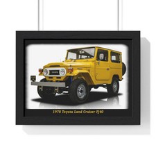 Legendary 1978 Toyota Land Cruiser FJ40 Poster - Iconic Yellow Vintage 4x4 Art