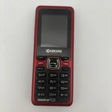 Kyocera Domino S1310 Red (MetroPCS) Cellular Phone Very Good Used (E)
