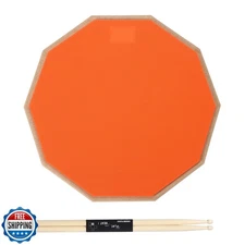 MECCANIXITY Practice Drum Pad Set, 12 Inch Double Sided Silent Snare Drum Pad