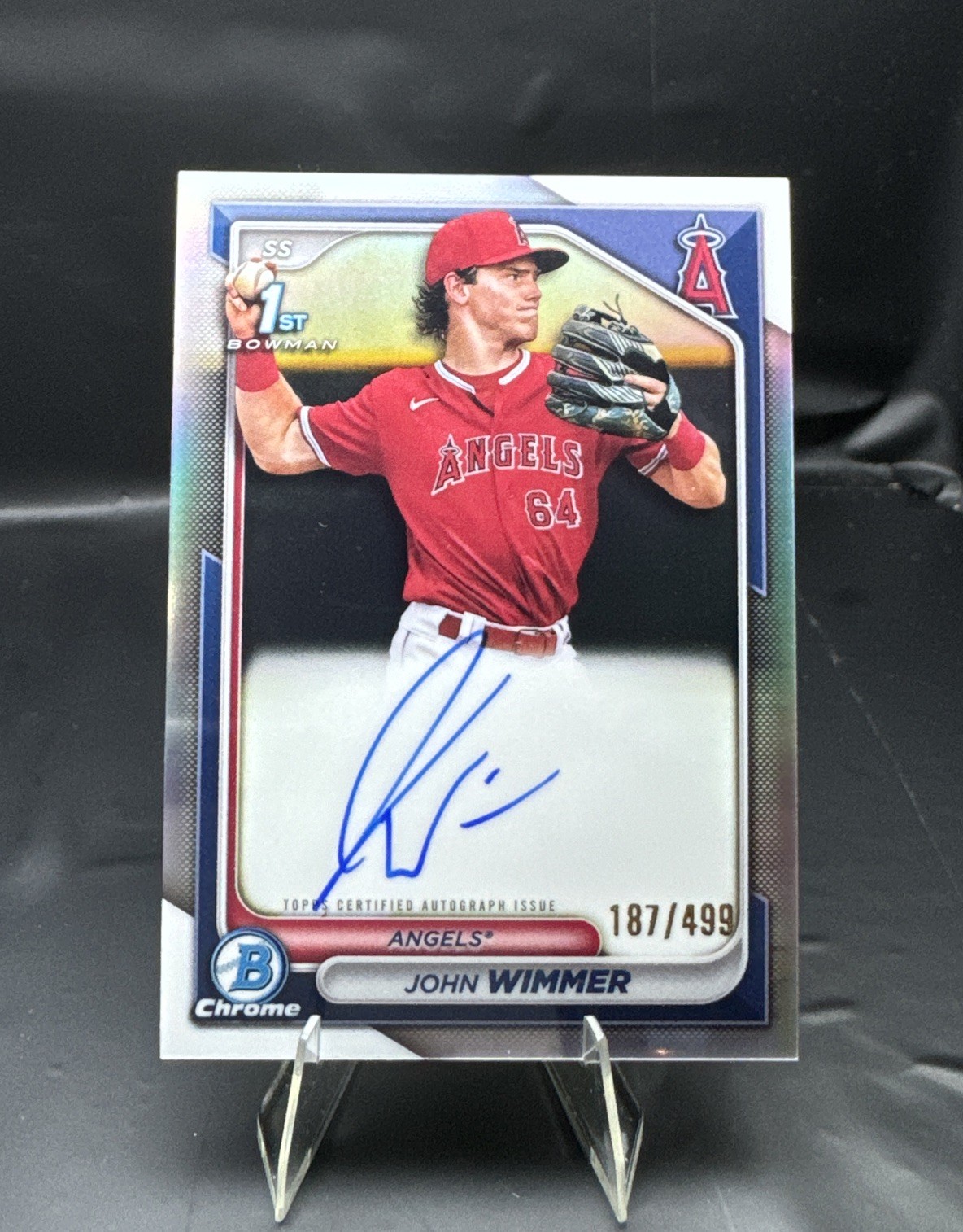 2024 Bowman chrome Prospect Autograph Refractors #CPAJW John Wimmer Auto /499