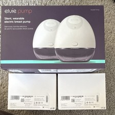 Elvie Double Electric Breast Pump Silent Wearable with Double Pumping Kit White