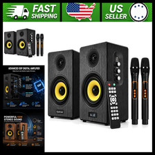 Surfans Powered Bookshelf Speakers, 100W Hi-Fi Stereo, Bluetooth, HDMI ARC