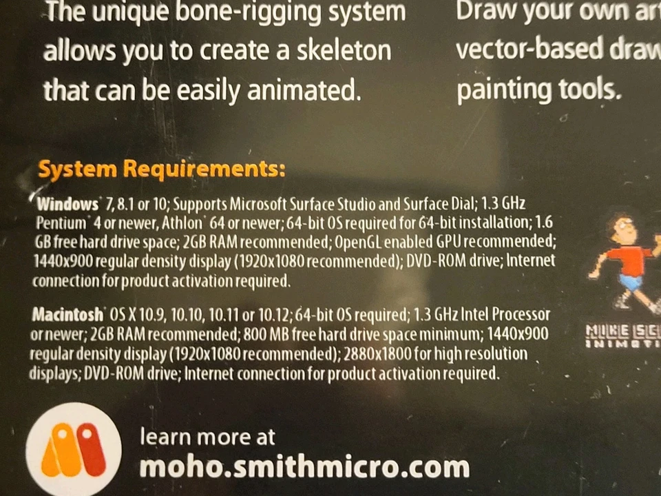 Smith Micro Moho Debut 12 Full Version Win/Mac Cdrom Rare Animation Software HTF - Image 4 of 4