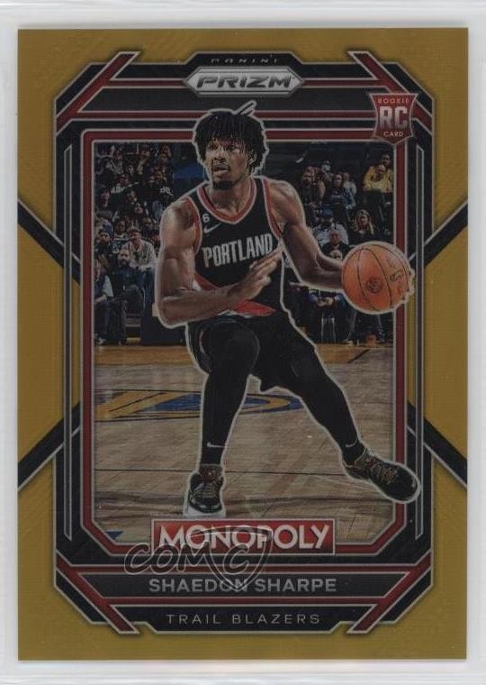 2022-23 Panini Prizm Monopoly Gold Prizm 17/49 Shaedon Sharpe #74 0q3g