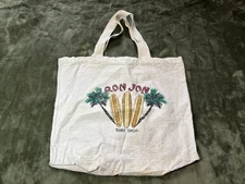 Vintage Ron Jon Surf Shop Tote Bag White Surfing Beach Surfer Travel Y2K