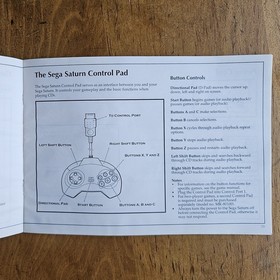 Sega Saturn Console System Instruction Manual Booklet 1995 USA Model 1 MK-80000