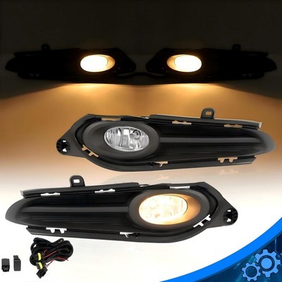 Fits 2016-2018 Honda HR-V HRV Pair Clear Fog Lights Bumper Lamps+Bezel+Switch