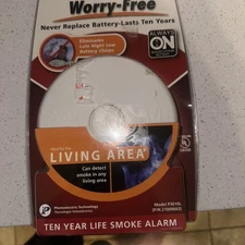 New Kidde Worry Free Living Area Smoke Detector Alarm P3010L 10 Yr Life Battery