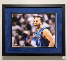 JJ Barea Dallas Mavericks Signed Basketball 11x14 Custom Framed Photo PSA