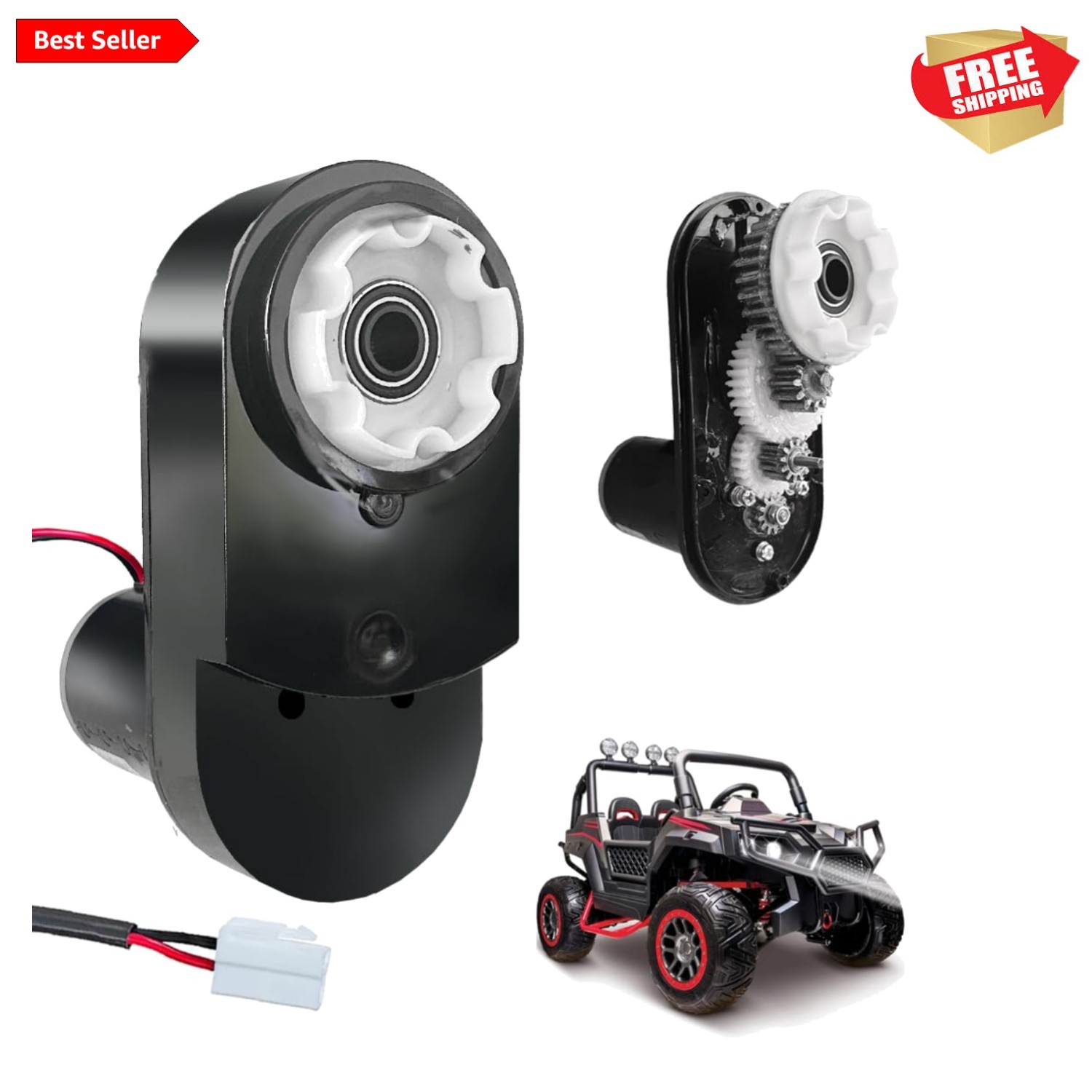 High Power Motor Gearbox Upgrade for Power Wheels,Go Kart Re