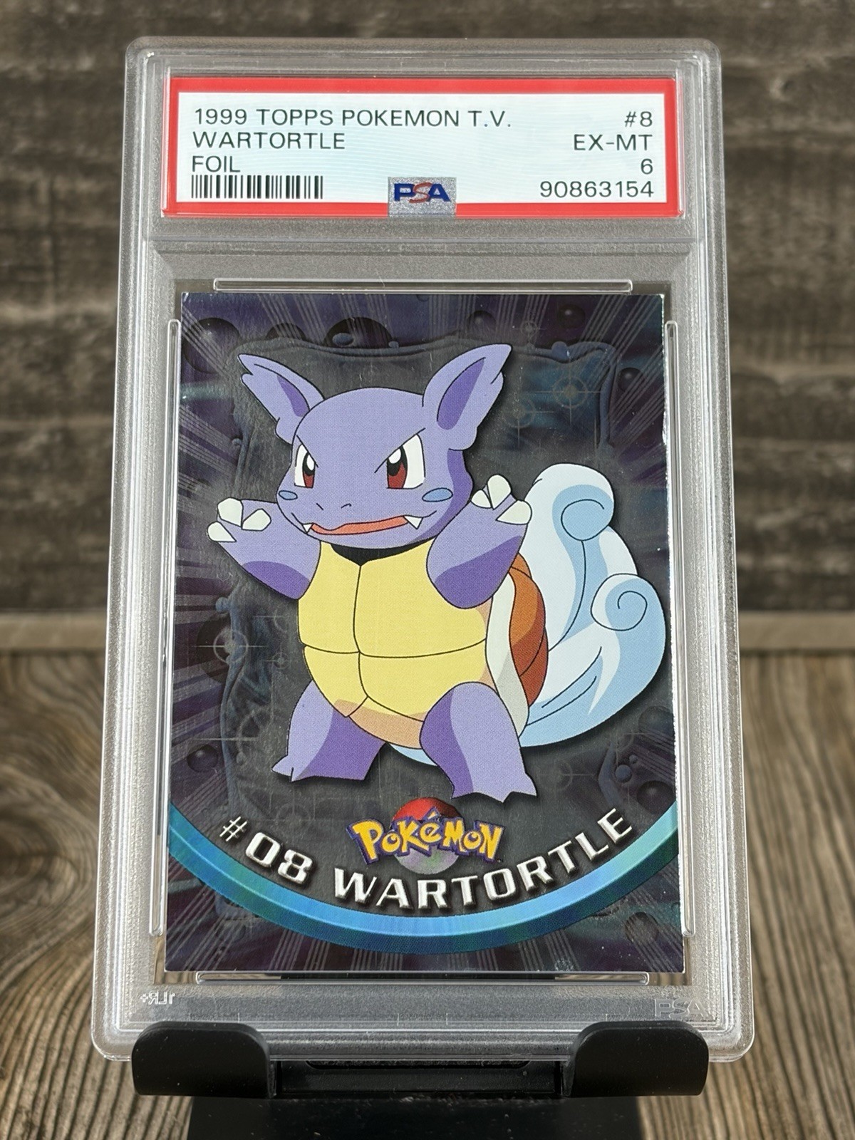 Pokemon 1999 Topps Wartortle Holo #8 Trading Card PSA 6