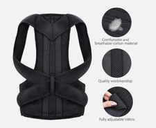 Adjustable Posture Corrector Low Back Support Shoulder Brace Belt for Men Women