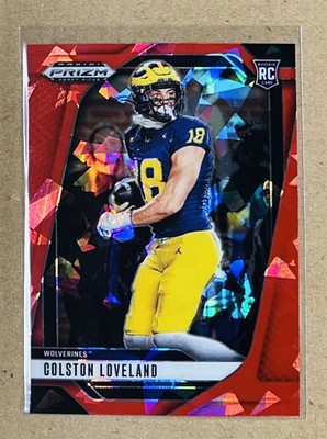 2025 Panini Prizm Draft Picks Colston Loveland #67 Red Ice Prizm (RC), Bears