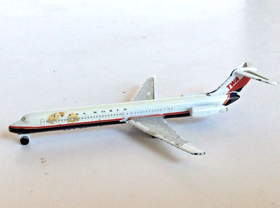 Vintage SCHABAK 1:600 DIECAST Trans World (TWA) - McDonnell Douglas MD-80 #904