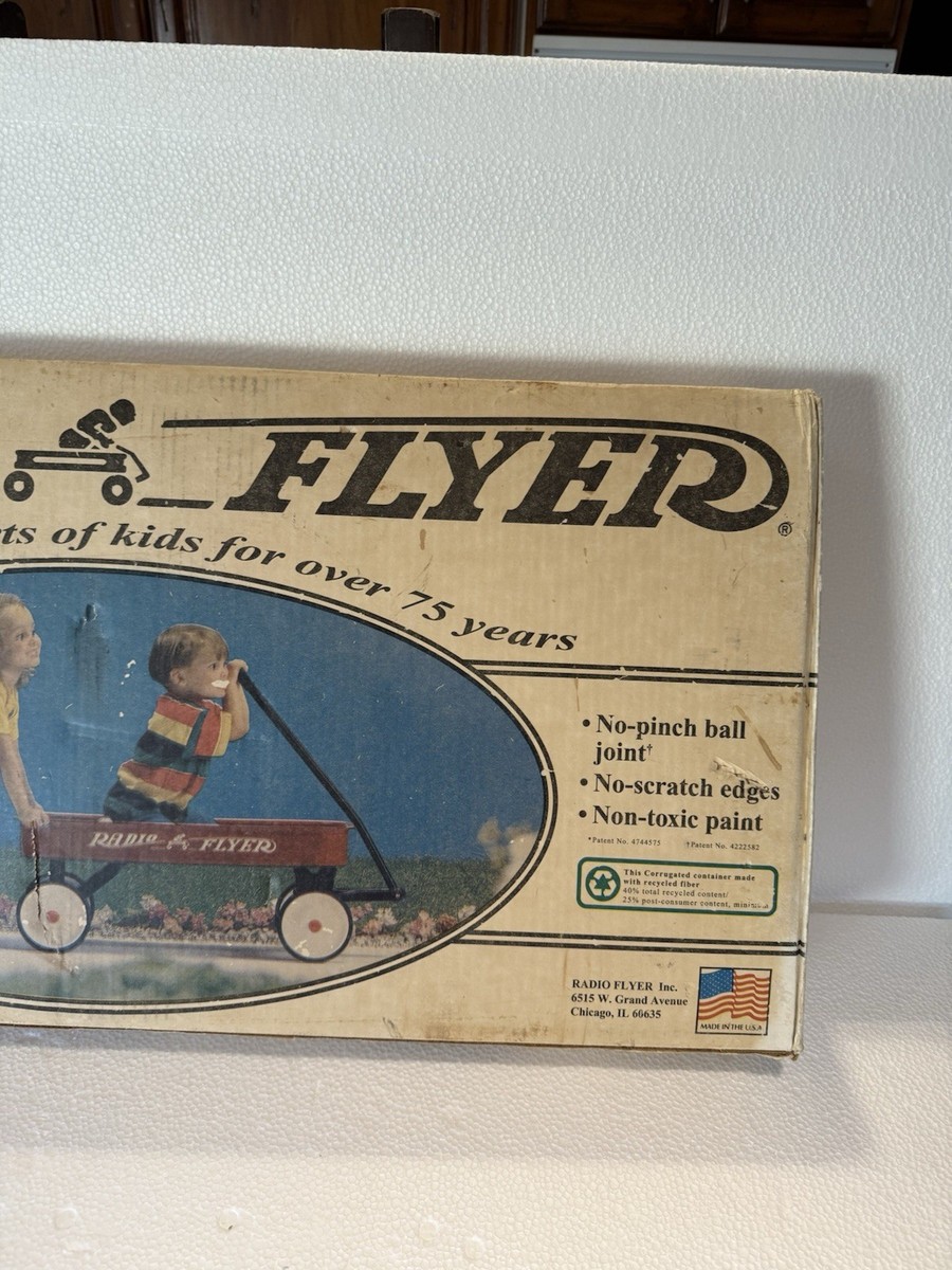 1990's Radio Flyer 34” Steel Red Wagon Model #98 New Opened Open