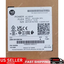 Factory Sealed AB 25B-D010N104 PowerFlex 525 4kW 5Hp AC Drive US Free Tax