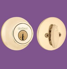 Kwikset Signature Series Polished Brass Single Cylinder Deadbolt OPEN BOX