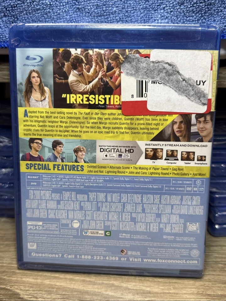 Paper Towns Blu-Ray/DVD Brand New Sealed Cara Delevingne - Image 2 of 2