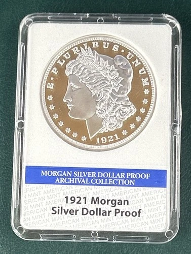 1921 Morgan Silver PLATED Proof Archival Collection Minted 9,999 American Mint