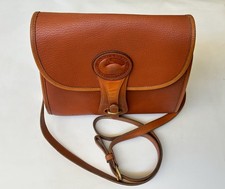 Vintage Dooney Bourke All Weather Leather Crossbody Bag w/ Hang Tag British Tan