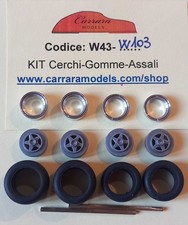 1:43 ruote a stella Ferrari 512 BB ant/post  Gotti - Carrara Models W103