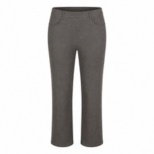 Quince Stretch Ponte Straight Leg 4-Pocket Pant Charcoal Gray Medium Tall Office