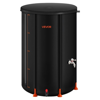 #ad VEVOR Collapsible Rain Barrel 100 Gal Rain Catcher with Spigot and Overflow Kit $49.90