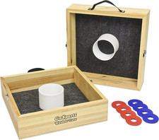 Gosports Premium Birch Wood Washer Toss Game - Portable Set Includes 2 Targets a