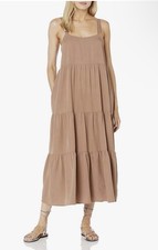 The Drop Women's Britt Tiered Maxi Tent Dress , Mushroom, Size S