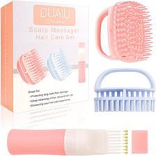 Hair Oil Applicator with 2PCS Scalp Massager, Silicone Root Comb Applicator B...