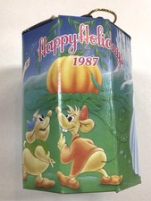 1987 Disney Cinderella Mice JAQ -McDonalds Christmas Ornament Plush New in Box