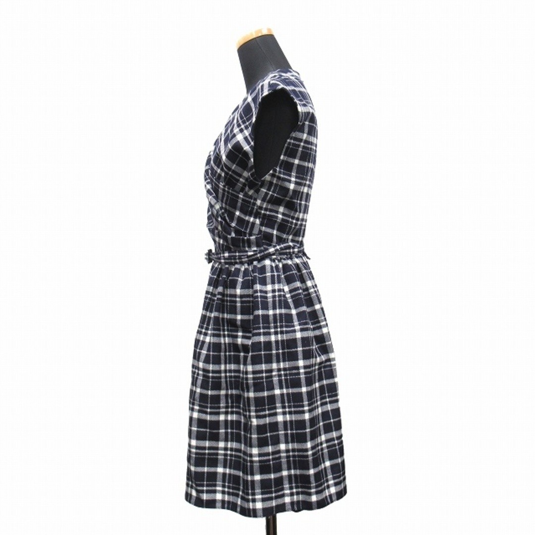 Christian Dior チェック柄 半袖ワンピース Dior 21AW Christian Wrap Over Short Dress Plaid Sleeveless