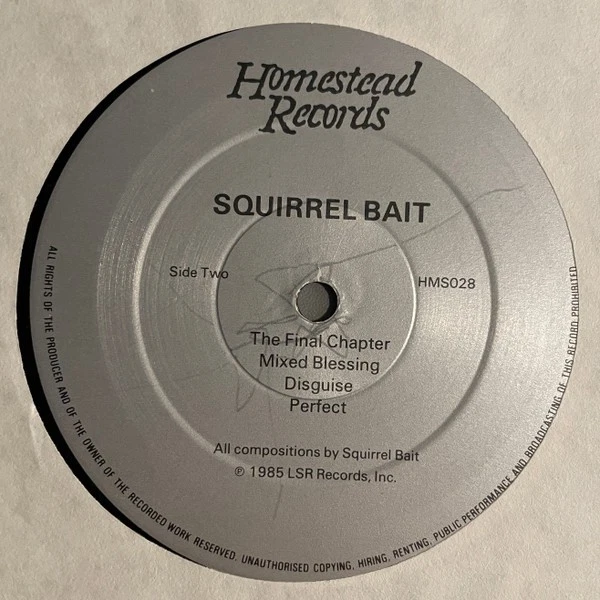 Squirrel Bait / ST 1985 UK Original Vinyl EP Homestead Records HMS 028 - Image 4 of 4