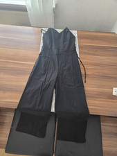 Damen Overall Schwarz XL V-Ausschnitt weites ...