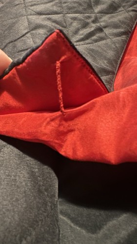 IB DIFFUSION Vintage Women Silk Open Jacket Red Black Small Classic Elegant - Picture 10 of 20