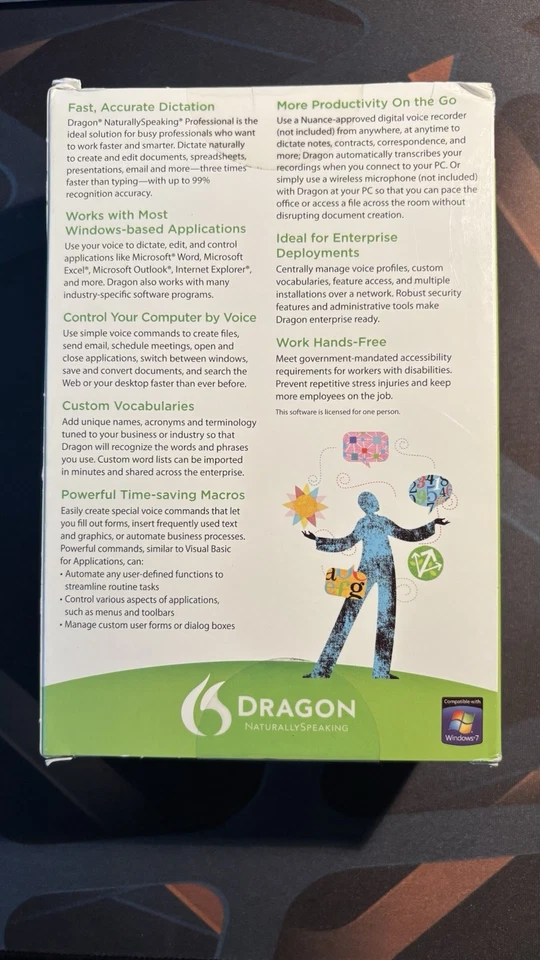 Sealed New Dragon Naturally Speaking Home Version 11 With Head Set. - Image 2 of 4