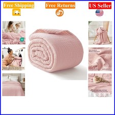 Queen 90x90 Dusty Rose 100 Cotton Muslin Breathable Summer Blanket