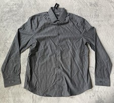 Express Men's Long Sleeve Button-Down Dark Gray Shirt Sz M New With Tags