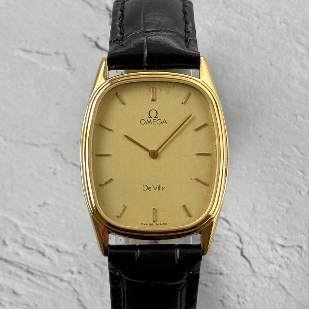 OMEGA Deville Men's Watch Quartz Rectangular Gold… - image 5