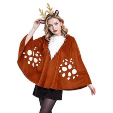 Women Cosplay Reindeer Face Tattoo Stickers Christmas Adult Deer Costume Xmas