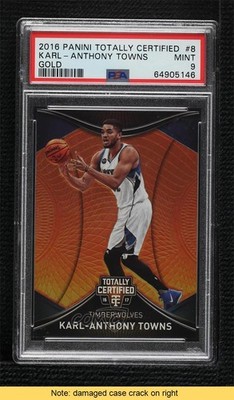 2016-17 Panini Totally Certified Gold 4/10 Karl-Anthony Towns #8 READ 6wp