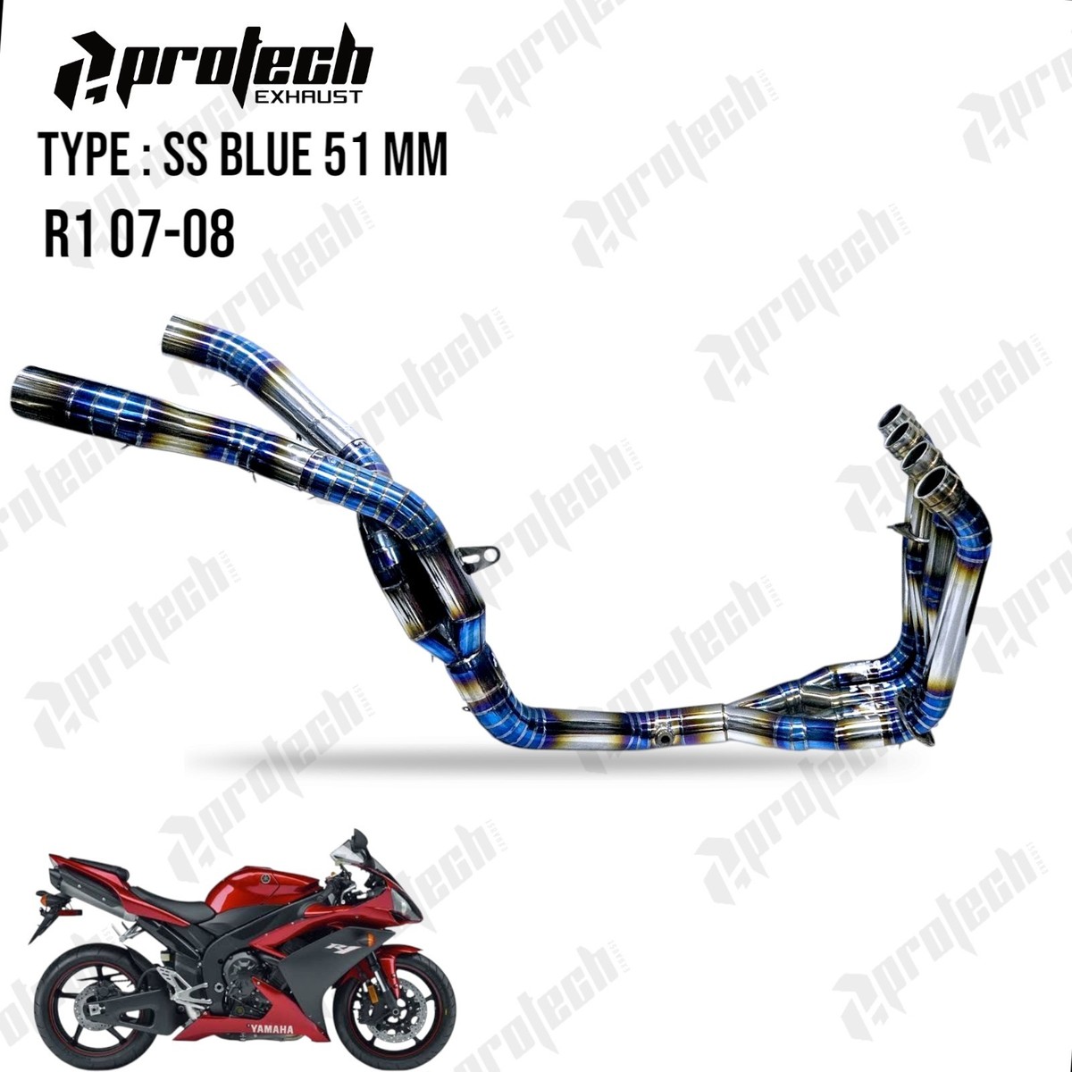 YZF-R1/R1M Racing mid pipe マフラー 新品 ('15~'23) YZF-R1/R1M Racing mid pipe マフラー（リンク